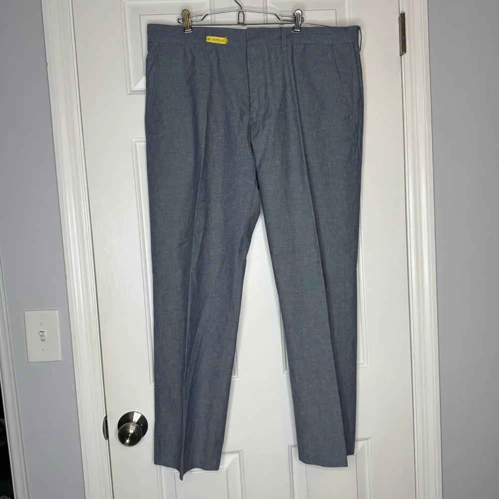 J. Crew Men's Dress Pants Blue 100% Cotton Bedford Khakis Suit 36x30